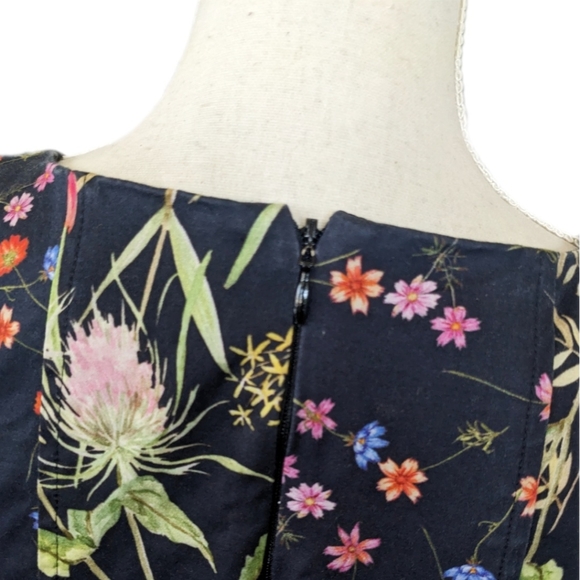 French Connection Women's Dress Floral Batik Japanese Design Size 6 - Picture 9 of 14